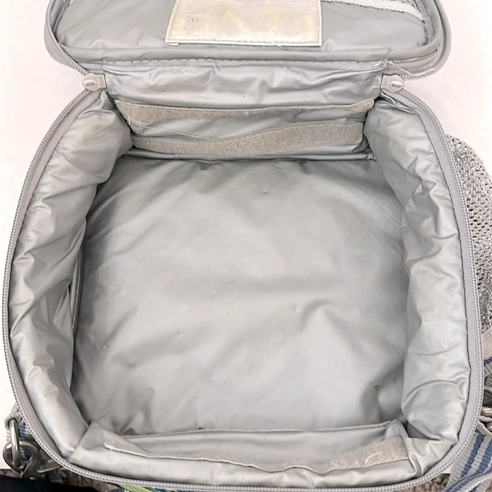 Pottery Barn Kids Mackenzie Space-Themed lunchbox with strap and pouch Navy Blue